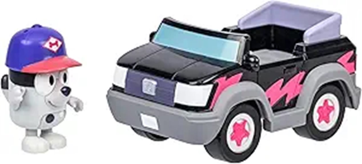 bluey themed pizza vehicle