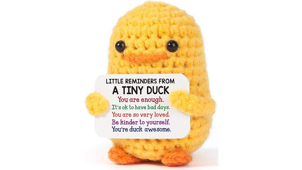 crochet duck celebrates mental wellness