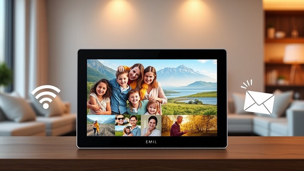 email enabled digital photo frames