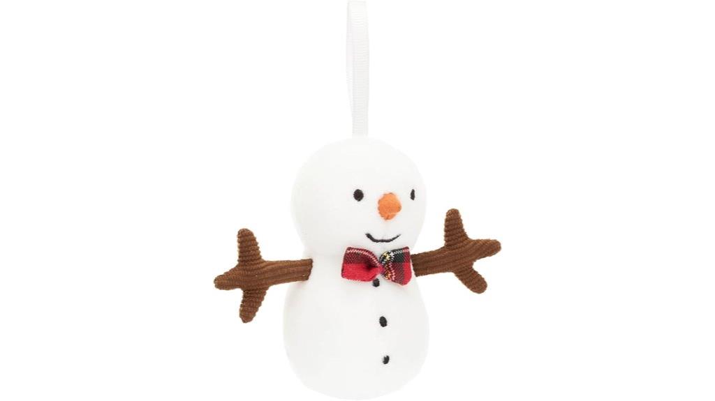 festive snowman jellycat ornament
