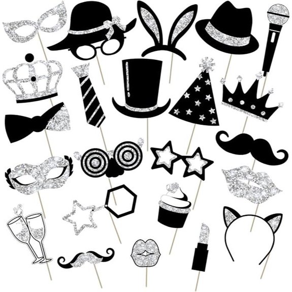 Zonon 24-Piece Party Photo Booth Props Set