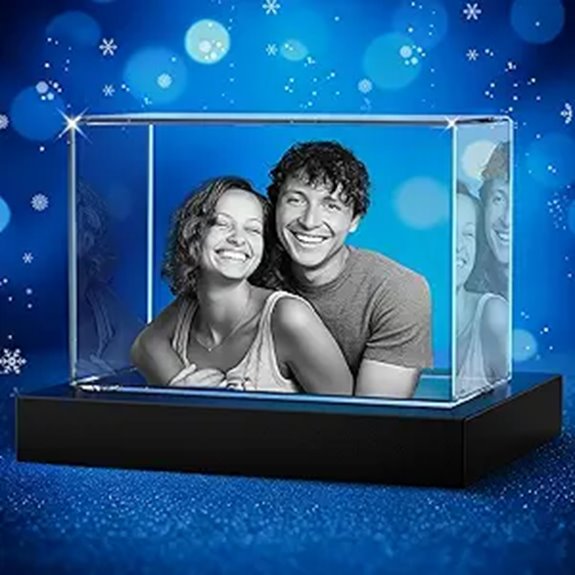 3D Crystal Photo Gift for Mom Wife Dad