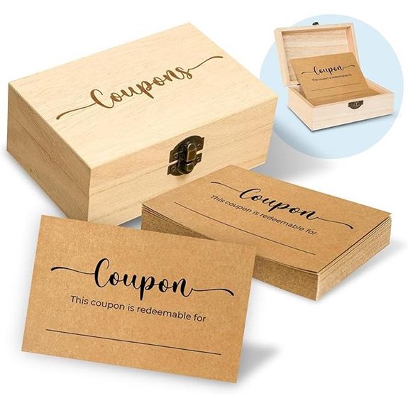 50 Blank Love Coupon Cards for Him and Her