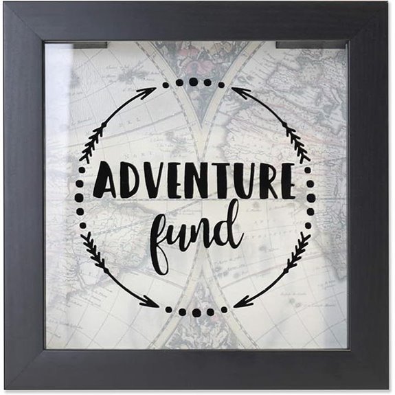Lawrence Frames 8x8 Adventure Fund Black Shadow Box Frame