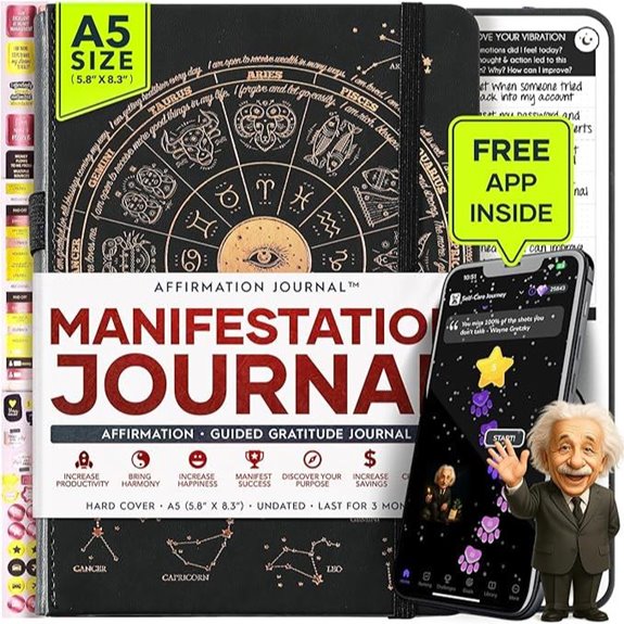 Manifestation Journal 90-Day Daily Planner with Stickers