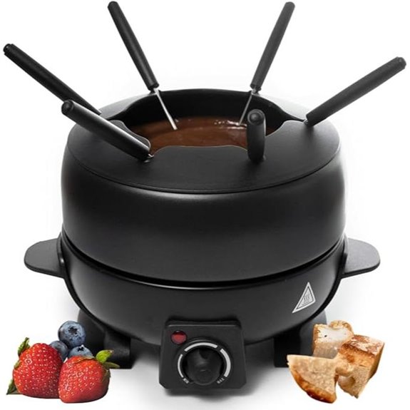 Electric Fondue Pot Set with Temperature Control