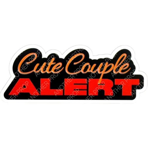 Cute Couple Alert Photo Booth Prop for Parties