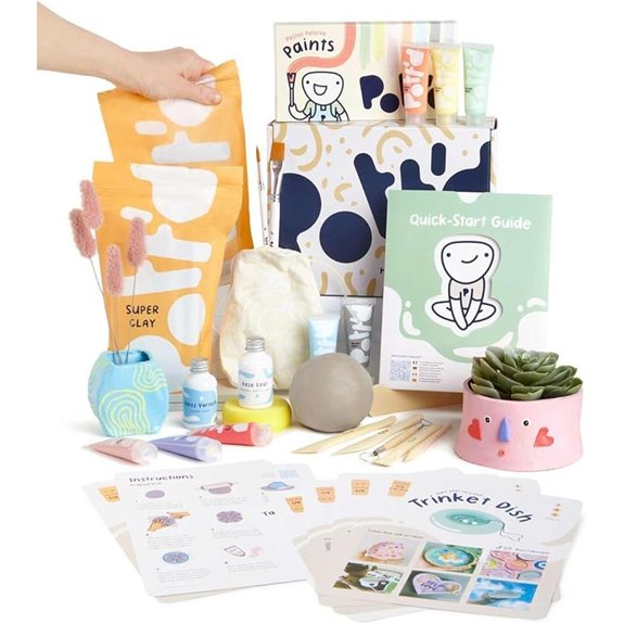 Air Dry Clay Craft Kit for Adults with Tools & Guides