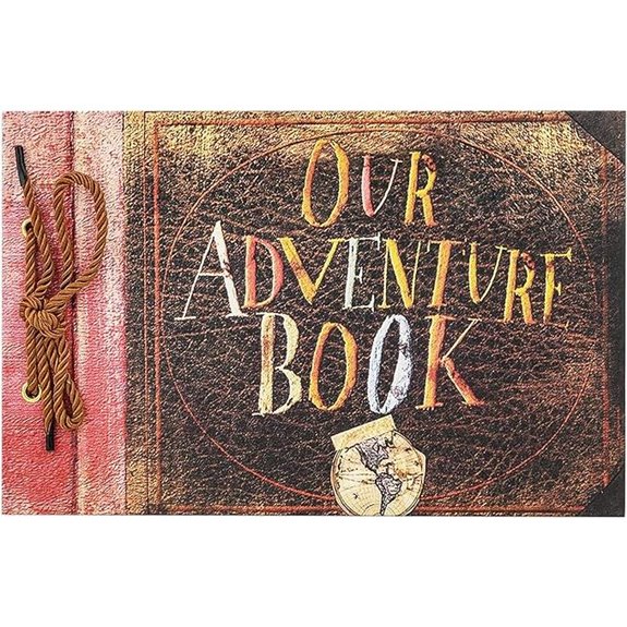 anniversary scrapbook with postcards