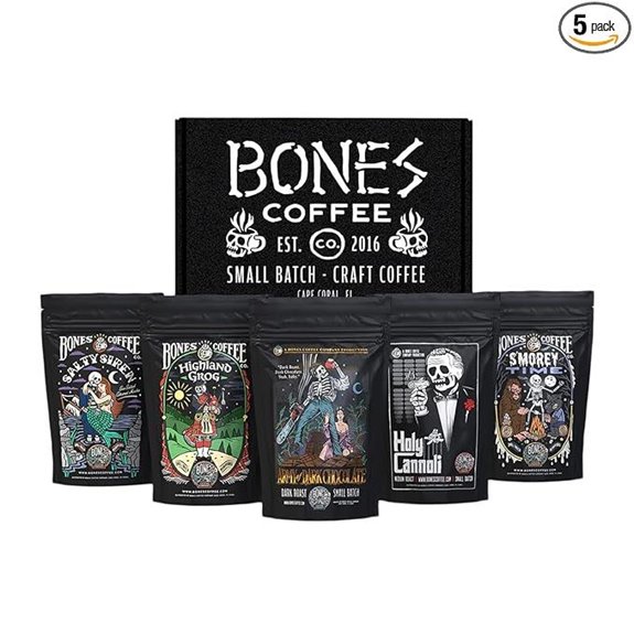 Bones Coffee Flavored Coffee Sample Pack (5-Pack)