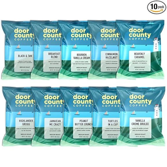 Gourmet Flavored Coffee Sampler Pack (10 Bags)