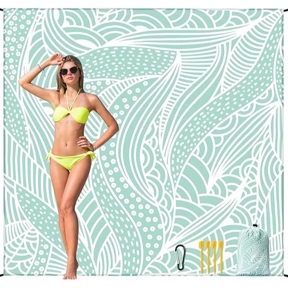 Waterproof Sandproof Beach Blanket for 1-8 People