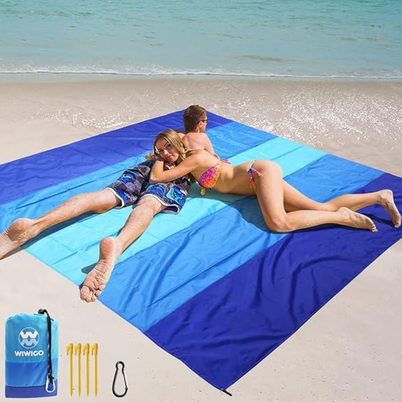 Waterproof Sandproof Beach Mat for 2-8 Adults