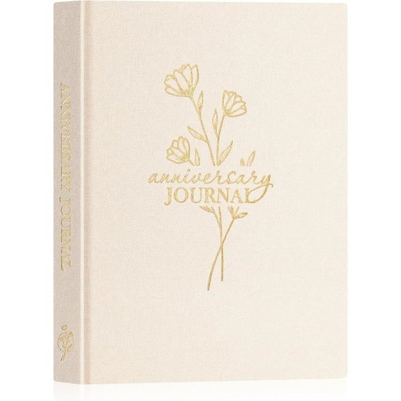 beige wedding anniversary journal
