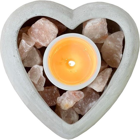 Admired by Nature Cement Heart Plant Pot Black