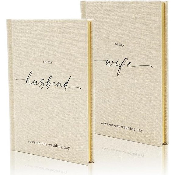 Vow Books Set for Husband/Wife 5.75x5 Black