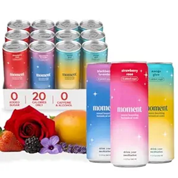 Moment Botanical Soda (Shark Tank) 12-Pack