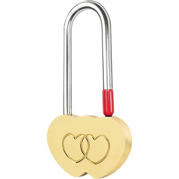 Brass Double Heart Lock for Love Lock Bridge