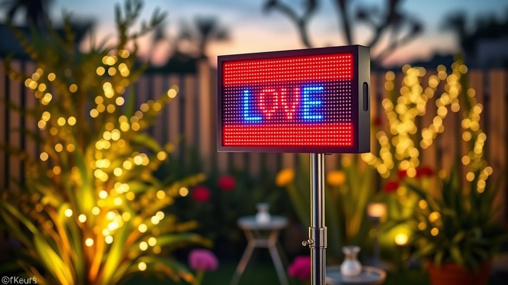 bright portable customizable display