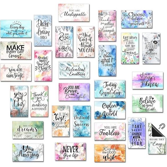 Xuhal 60 Pcs Inspirational Magnets Bulk Watercolor