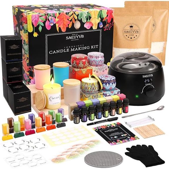 SAEUYVB Candle Making Kit with Wax Melting Pot