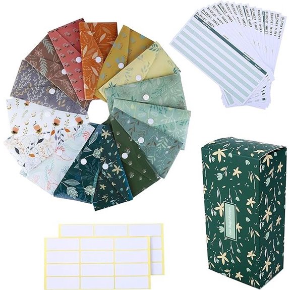 Yoption Cash Envelope System with Budget Sheets and Stickers