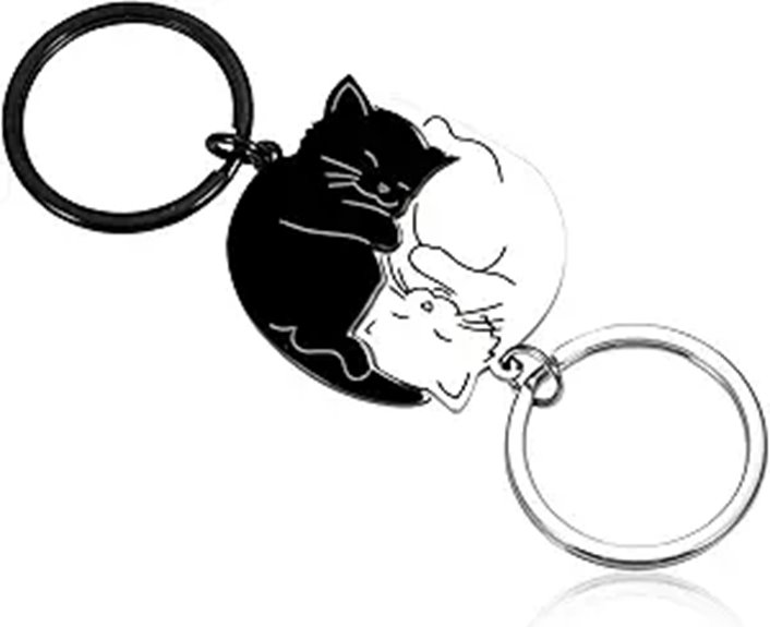 Couple Keychain Gifts for Cat Lovers and Couples
