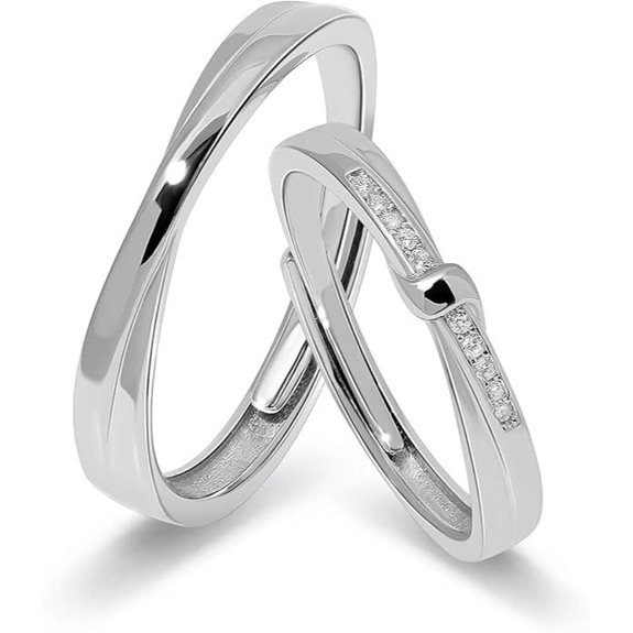 Meissa Sterling Silver Celtic Knot Couple Rings