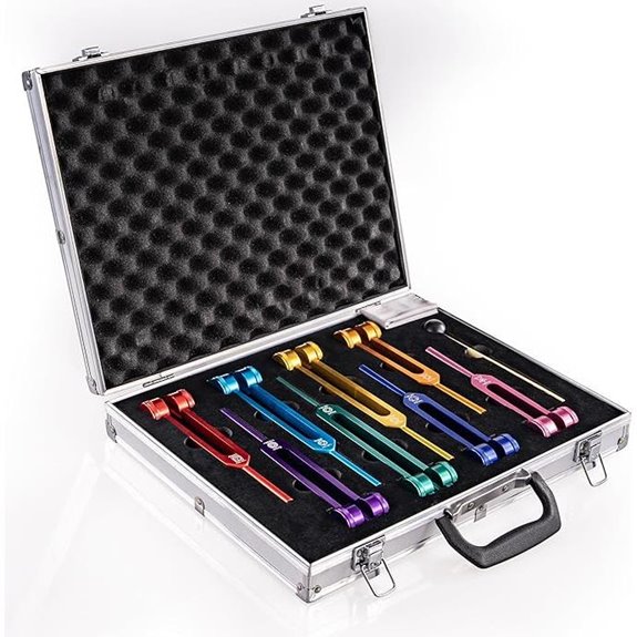 Chakra Tuning Fork Set with Activator and Gift Box