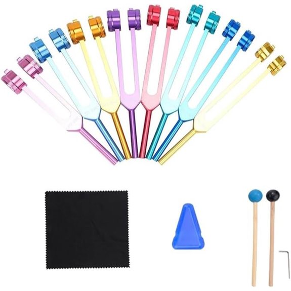 Chakra Tuning Fork Set for Meditation and Healing