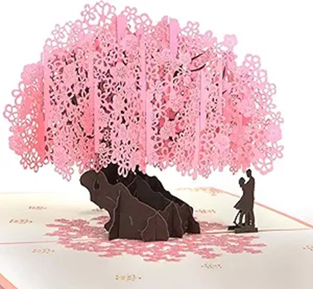 Shynek Cherry Blossom 3D Wedding Anniversary Card