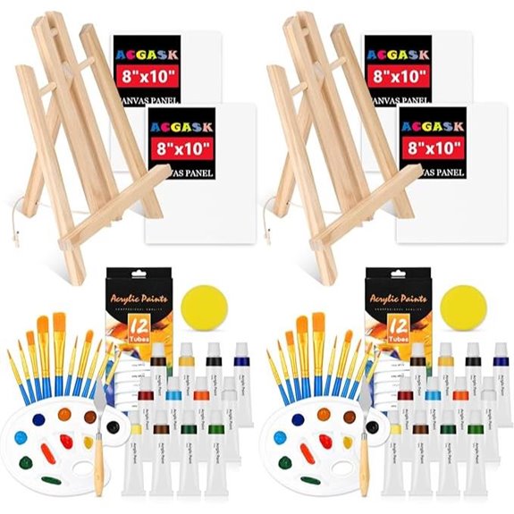 Painting Kit for Adults & Kids with Easels and Supplies