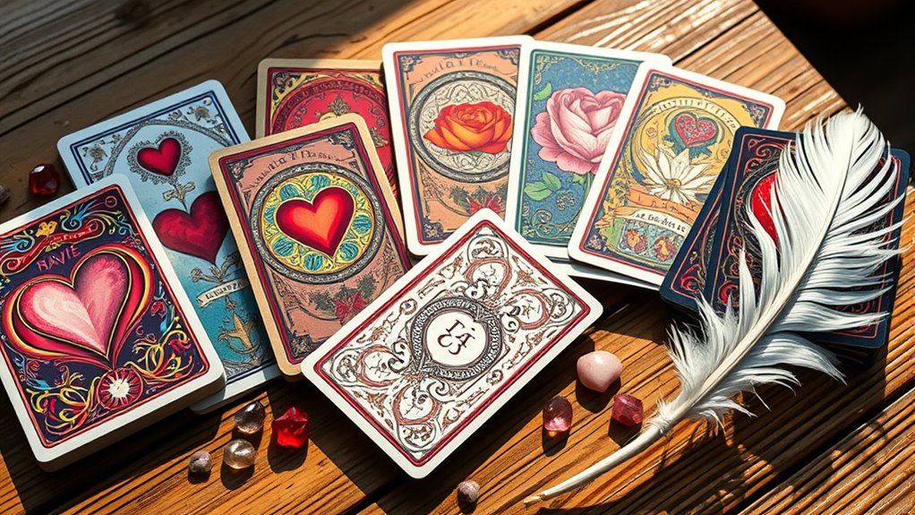 choosing love themed oracle decks
