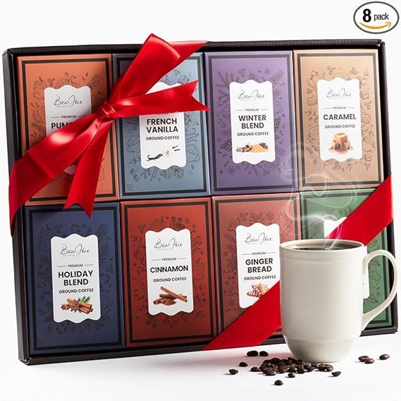 Coffee Lover Gift Set with Ground Coffee Sampler