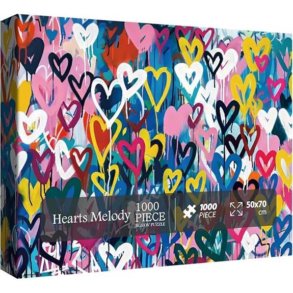 Colorful Heart Puzzle 1000 Pieces for Adults