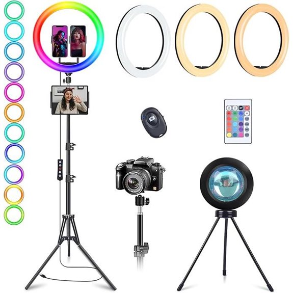13 Multi-Color Selfie Ring Light with Stand