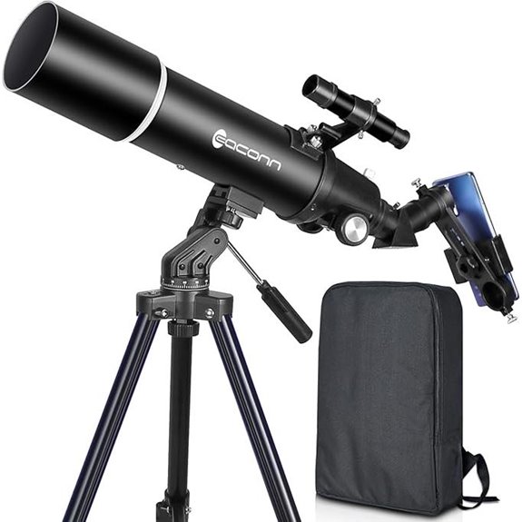 Portable 80mm Refractor Telescope for Adults & Beginners