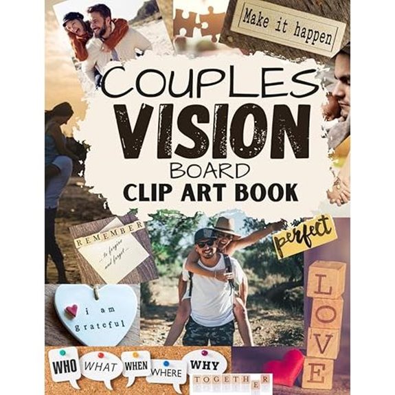 Couple Vision Board Clip Art Book for Goals and Dreams