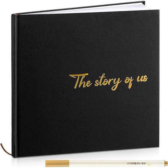 Couarr Couples Scrapbook Photo Album with Markers