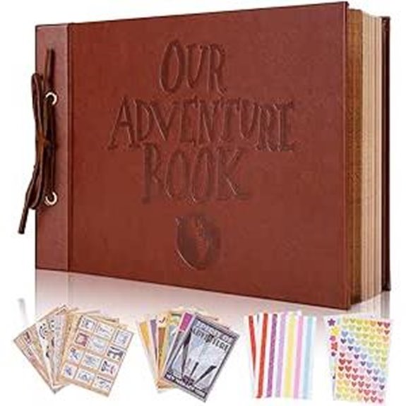 Adventure Book Scrapbook with 80 Pages for Couples
