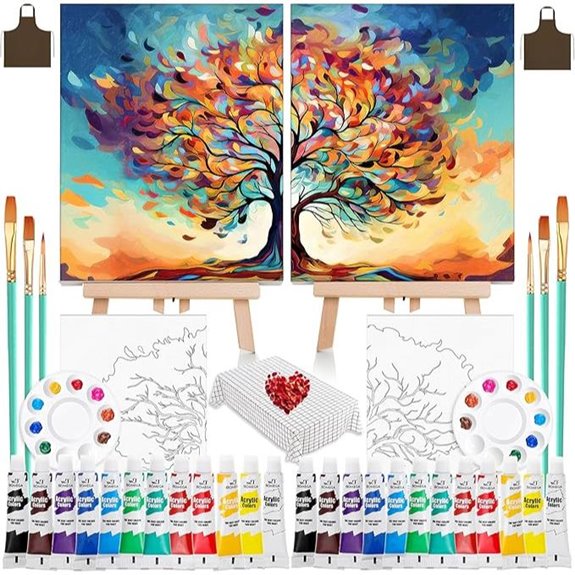 QUANWAISJ 2-Pack Couples Painting Kit for Date Night
