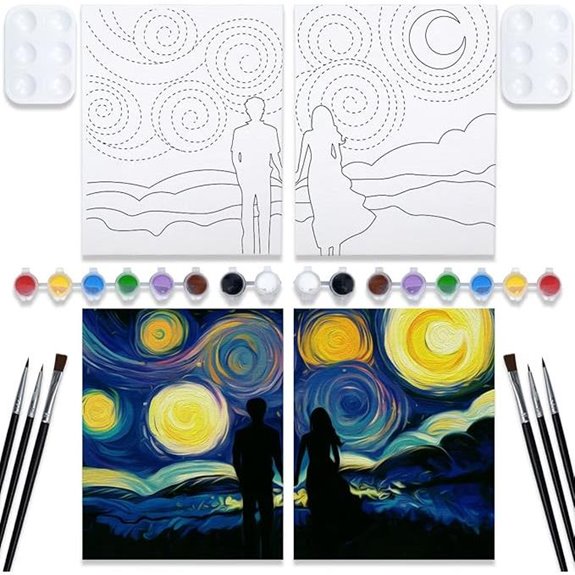 VOCHIC Couples Paint Party Kits (2 Pack)