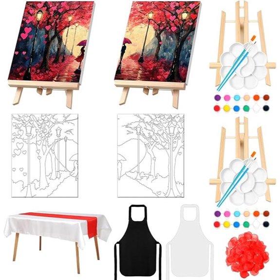Zhanmai 112-Piece Sip and Paint Kit for Couples