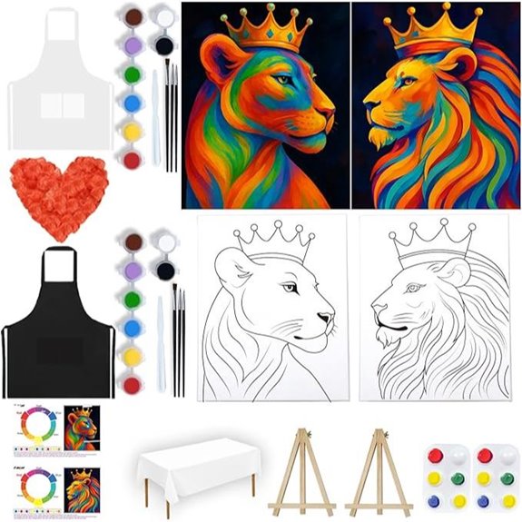 PAILIM 2-Pack Sip and Paint Kit for Couples