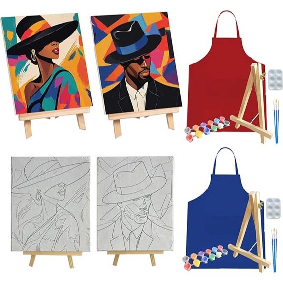 Sip and Paint Kit for Couples Valentine’s Day