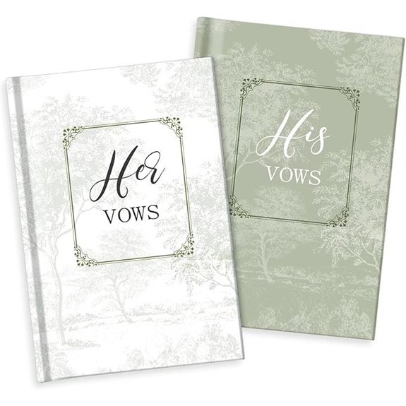 His and Hers Wedding Vow Books Set of 2