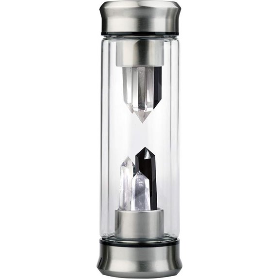 Crystal Water Bottles & Healing Crystal Wands Set