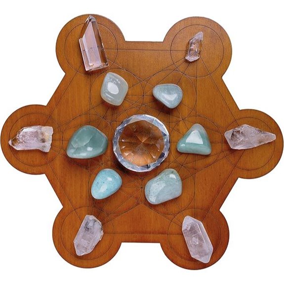 Curawood Crystal Grid Board for Stones