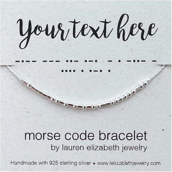 Personalized Morse Code Bracelet with Custom Message