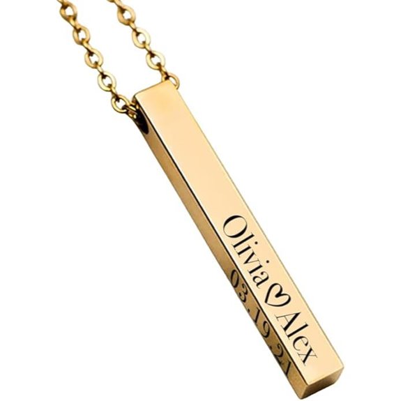 Elosh Custom 3D Vertical Name Necklace